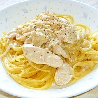 手軽に簡単 ささみとえのきのクリームパスタ♪